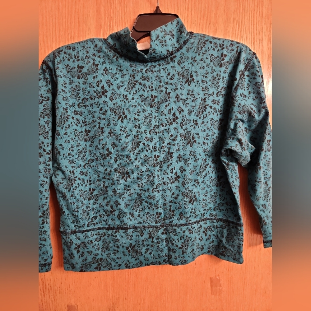 VINTAGE DAVID WAYNE 90s Womens Fleece Greeb Floral Sweater Jacket Large